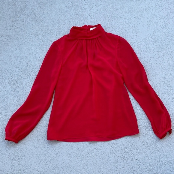 Ted Baker Red Long Sleeve Top- Size 0 - Picture 2 of 7